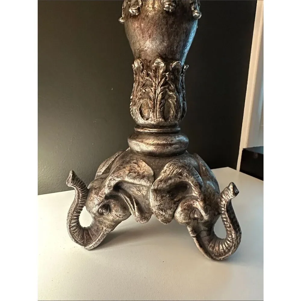 Vintage Decorative Multi Elephant Head Sculpture candle holder